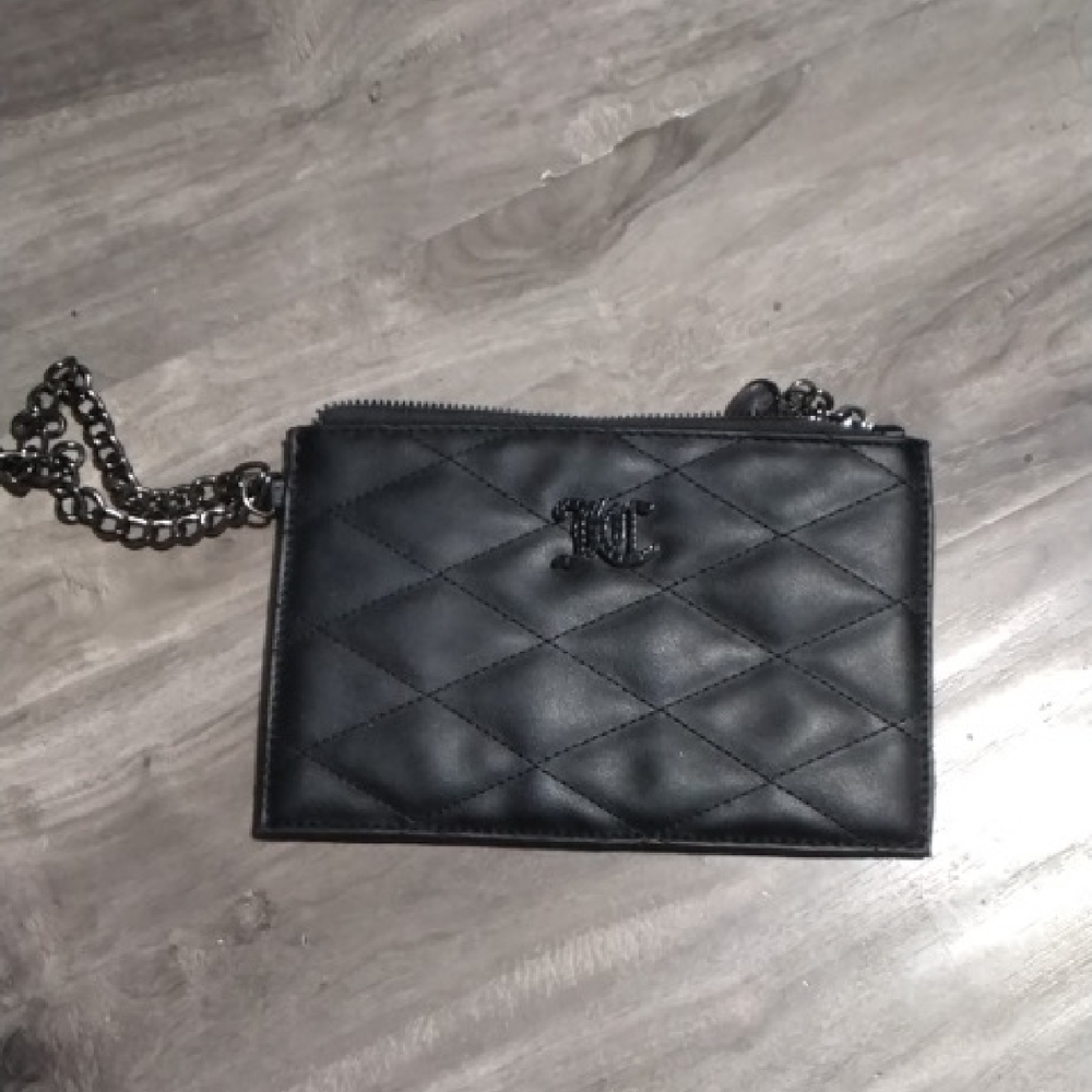 Juicy Couture Black Quilted Wristlet
